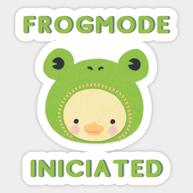 Frog Art - Frogmode Initiated Sticker by Double E Design